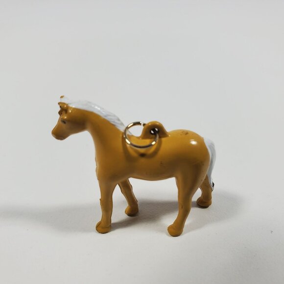 1" Miniature Horse Charm Necklace Keychain Palomino Vintage - Picture 10 of 14